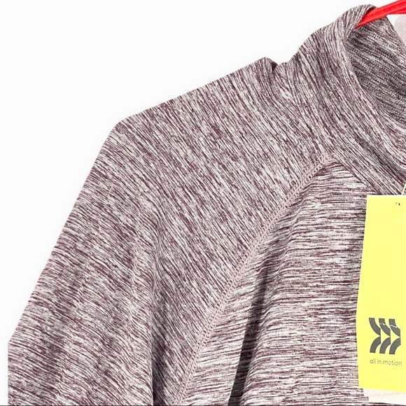 All in Motion™ Men's Seamless 1/4 Zip Pullover Top Berry Size L & 2XL - Picture 4 of 11